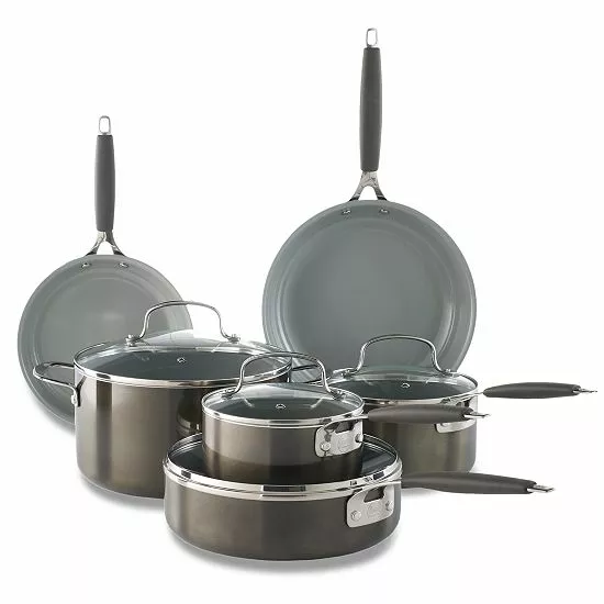 Food Network™ 10-pc. Nonstick Ceramic Cookware Set Red - Image 12