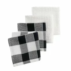 Food Network™ Black & White Buffalo Check Dishcloth 4-pk.