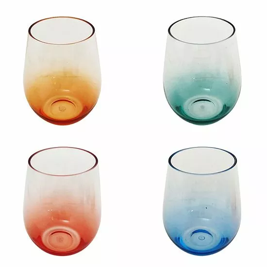 Food Network™ 4-pc. Acrylic Ombre Stemless Wine Set - Image 3