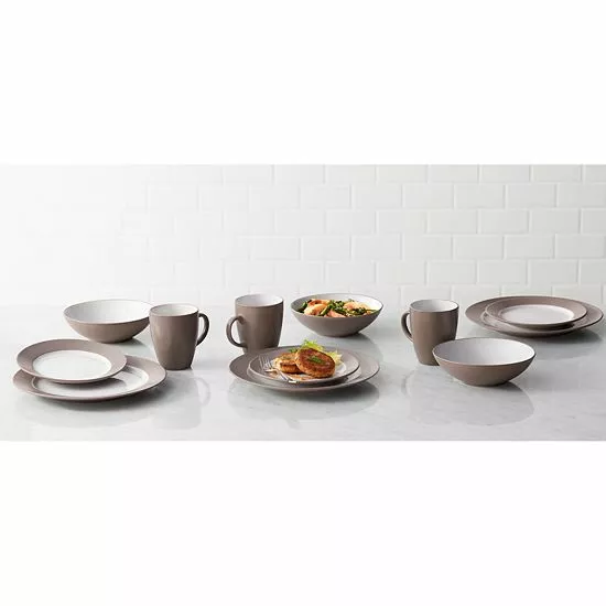 Food Network™ Applewood 16-pc. Dinnerware Set Taupe - Image 3