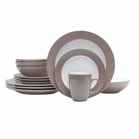 Food Network™ Applewood 16-pc. Dinnerware Set Taupe - Image 4