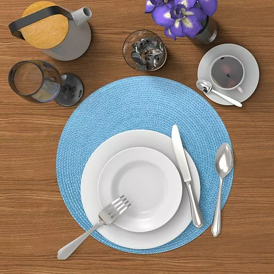 Food Network™ Solid Round Placemat Orange - Image 2
