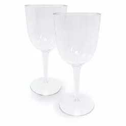 Food Network™ 2-pc. Clear Textured Acrylic Wine Glass Set