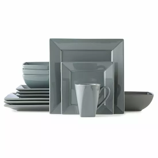 Food Network™ Shortbread 16-pc. Dinnerware Set Gray - Image 8