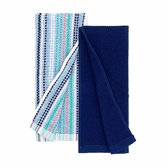 Food Network™ Awning Stripe Kitchen Towel 2-pk. Brown - Image 2