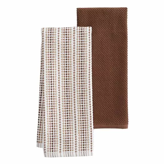 Food Network™ Awning Stripe Kitchen Towel 2-pk. Brown - Image 5