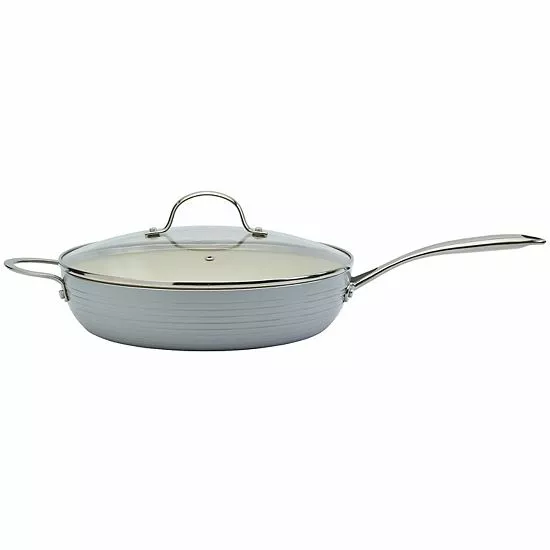 Food Network™ Farmstead 12-in. Covered Deep Skillet Gray - Image 6