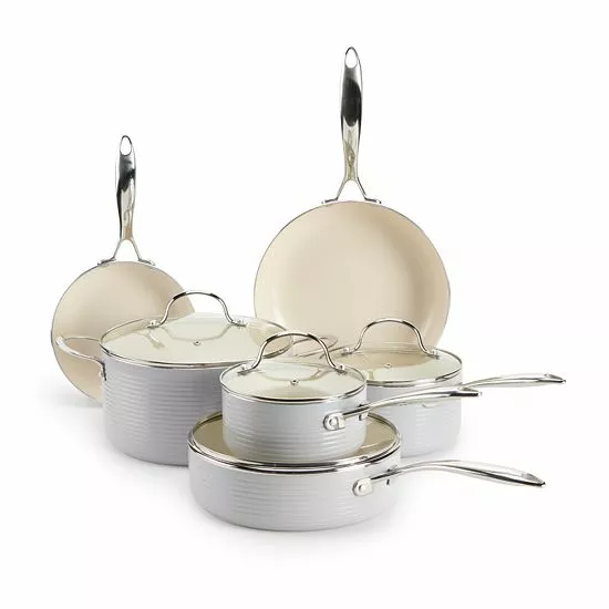 Food Network™ Farmstead 10-pc. Nonstick Ceramic Cookware Set Light Blue
