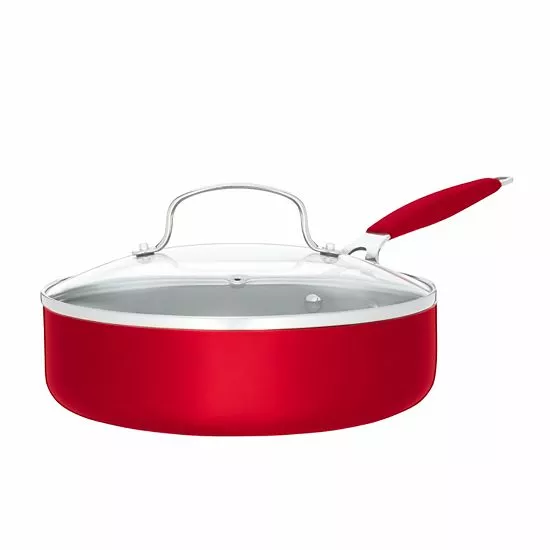 Food Network™ 10-pc. Nonstick Ceramic Cookware Set Red - Image 5