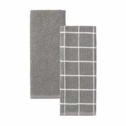 Food Network™ Windowpane Grid Kitchen Towel 2-pk. Red