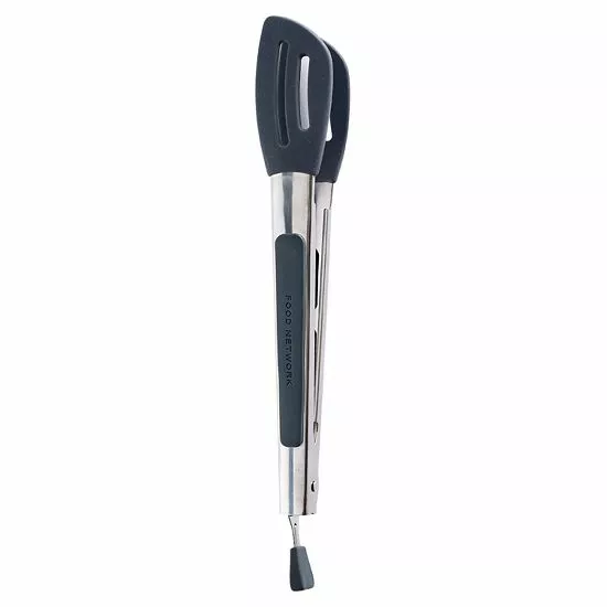 Food Network™ TUX Silicone-Tipped Tongs Gray - Image 3