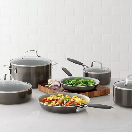 Food Network™ 10-pc. Nonstick Ceramic Cookware Set Red - Image 9