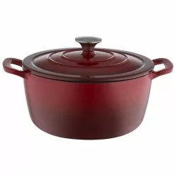 Food Network™ 7-qt. Ombre Enameled Cast-Iron Dutch Oven Red